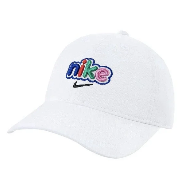 NWT Toddler 2T-4T CLUB CAP HAT White/Logo embroidery/Adjustable Strap Back