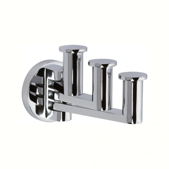 Ginger Kubic Pivoting Triple Robe Hook 4610T/PC Chrome Towel