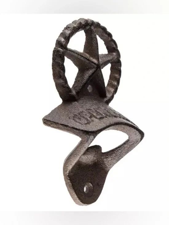 (2) Brown Western Star Iron Bottle Opener