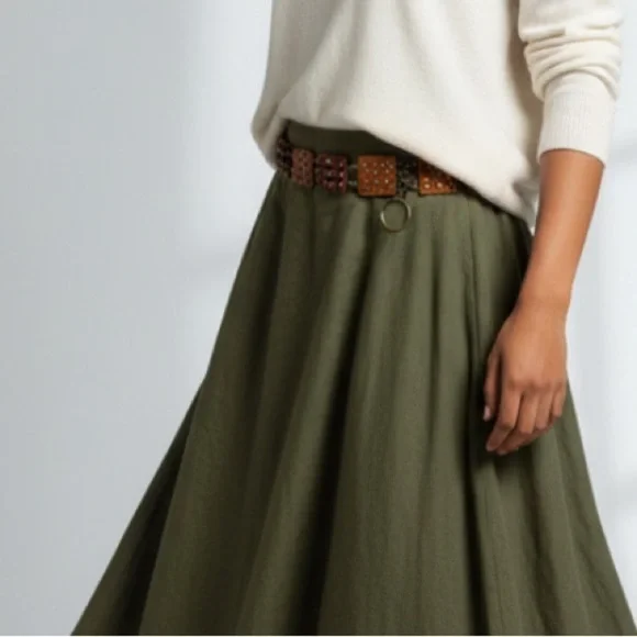 Moving Sale Brown and Brass Studded Slouchy Chain Belt