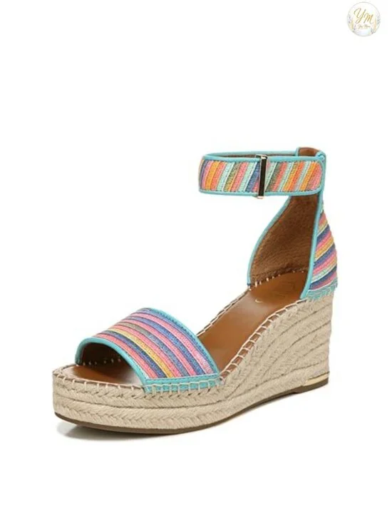 Franco Sarto Women's Espadrille Wedge Sandal Ankle Strap 3