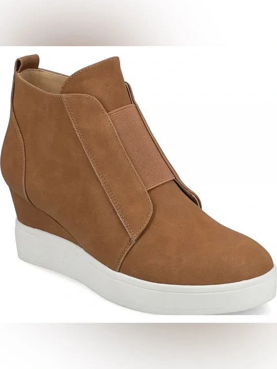 Linea Paolo Suede Wedge Heel Sneaker Bootie Felicia (7)