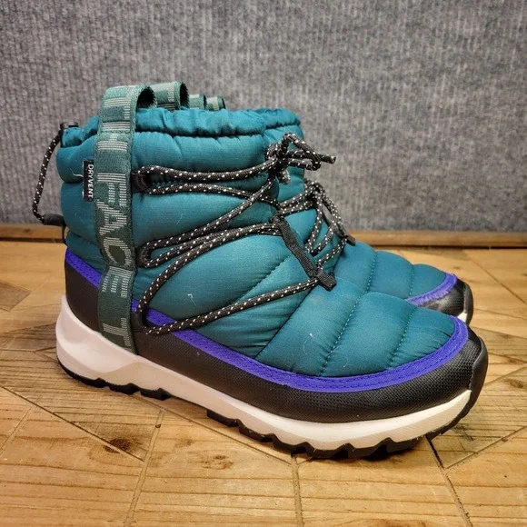 The North Face Thermoball Boots‎ Womens 7 Retro Lace Up Waterproof Snow NF0A5LWD
