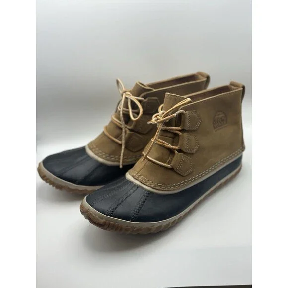 Sorel Out N About Boots Womens Size 10 NL2133 Brown Waterproof Ankle Rain Duck