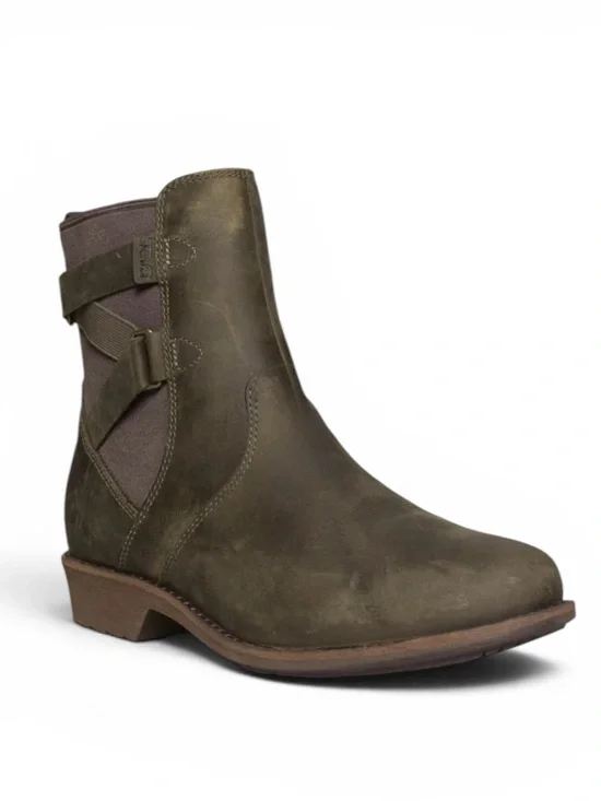 Teva Women’s Ellery Ankle Dark Olive Green Boots Size 7