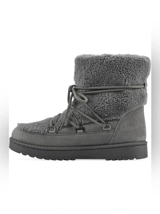 Isador Faux Shearling Bootie White Mountain Footwear.