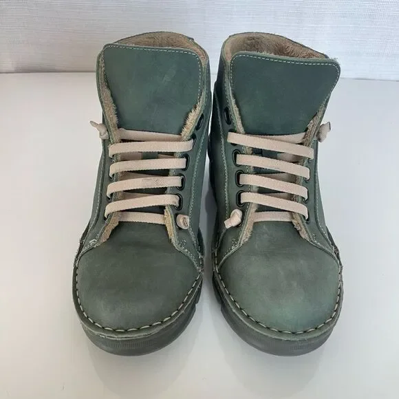 On Foot 29001 High Top Green  Sneaker in Kaki Khaki. US Size 39