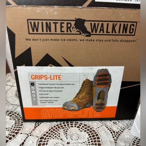 Grips-Lite Ice Grip Traction Footwear Winter Walking Size Small