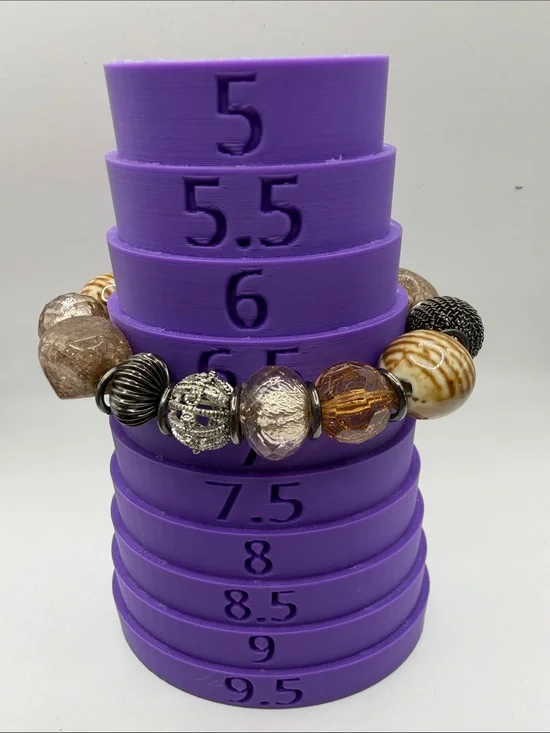 Boho Stretch Bracelet | Amber Glass Beads & Antiqued Silver Accents