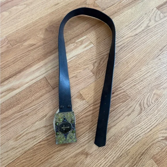 VSA VIRGINS, SAINTS & ANGELS MILAGROSA BELT BUCKLE and State of Texas Seal belt