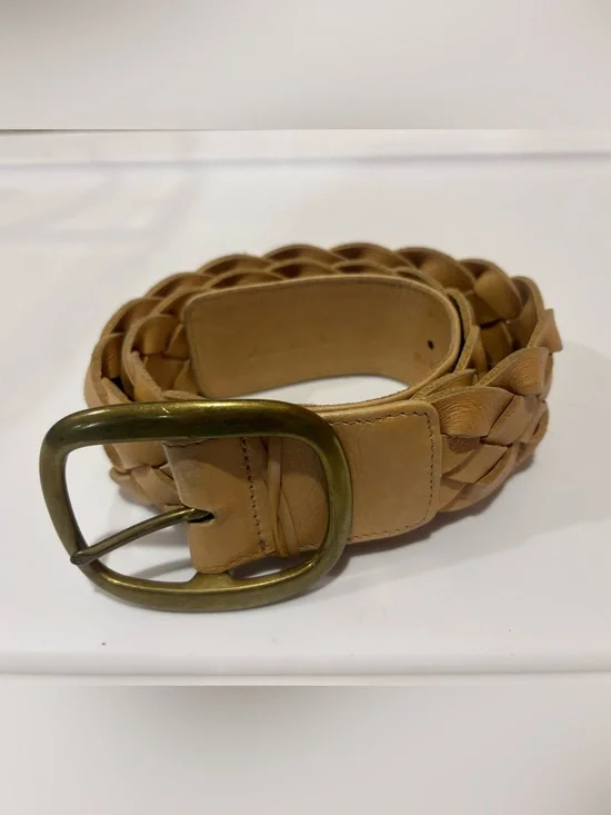 Christian K Leather Braided Belt 🌵Small