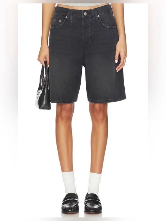 Free People We The Free Montana Black Denim Jorts Shorts Size 30 WORN ONCE