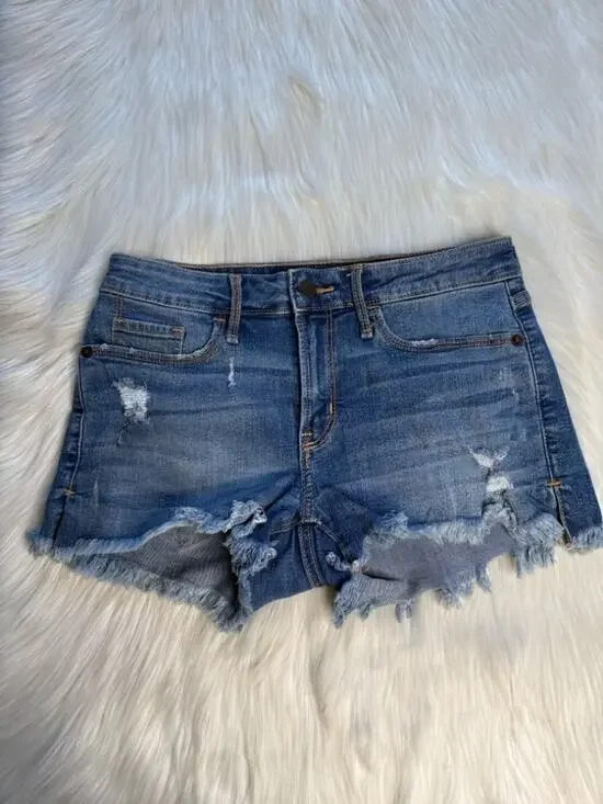 Abercrombie Distressed Y2K Denim Cut Offs