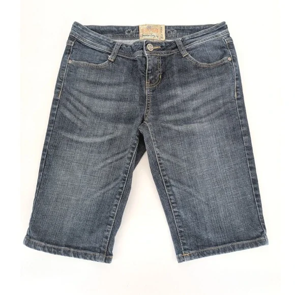 American Rag 90s Y2K Denim Bermuda Shorts Womens 7 Blue Flap Pocket Jorts Skater