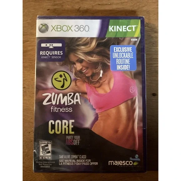 Zumba Fitness Core Microsoft Xbox 360 Kinect Exercise Dance Workout Game Sealed