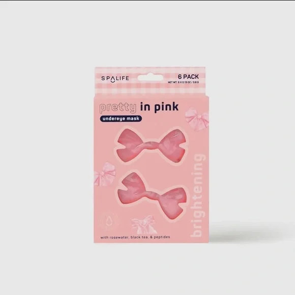 SPALIFE “Pretty in Pink” Bow Undereye Masks (8 Pack) NEW