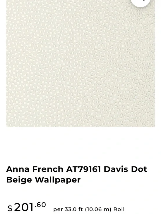 Anna French Davis Dot Wallpaper in Beige