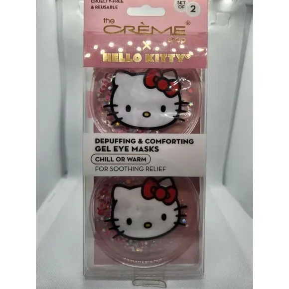Hello Kitty Christmas Gel Eye Mask Eye Patches Sanrio The Creme Shop NEW Red