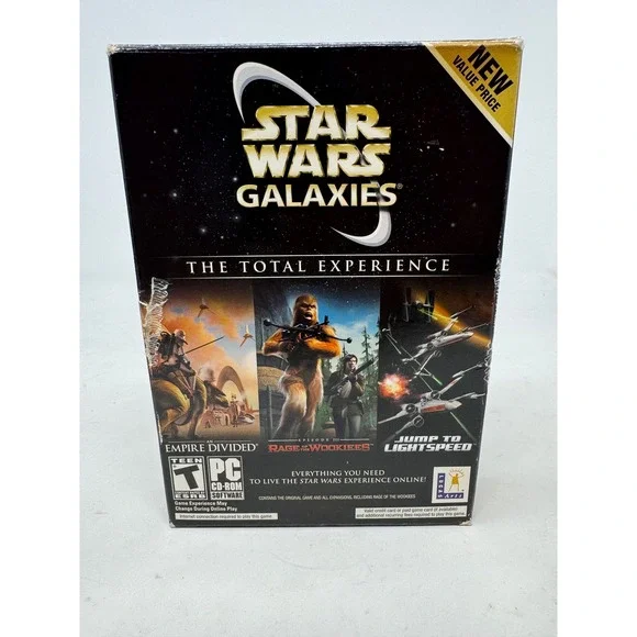 Star Wars Galaxies The Total Experience‎ PC 2005 LucasArts 5-Disc Set Big Box