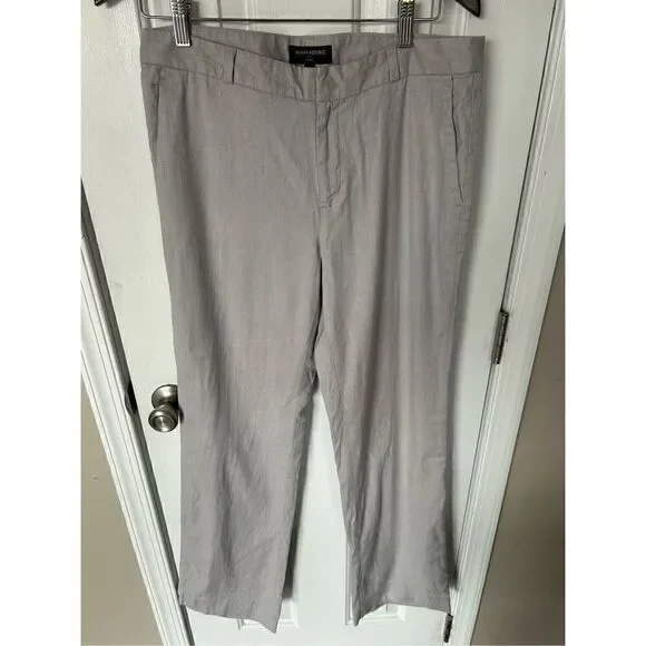 Banana republic linen pants size 8 gray