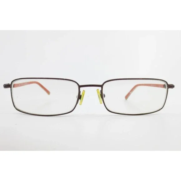 Tommy Hilfiger Brown Orange Rectangular Eyeglasses Frames 53-17-135 BRN TH 46