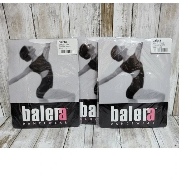 Balera White Dance Tights Child Ballet Tap Jazz Dancewear‎