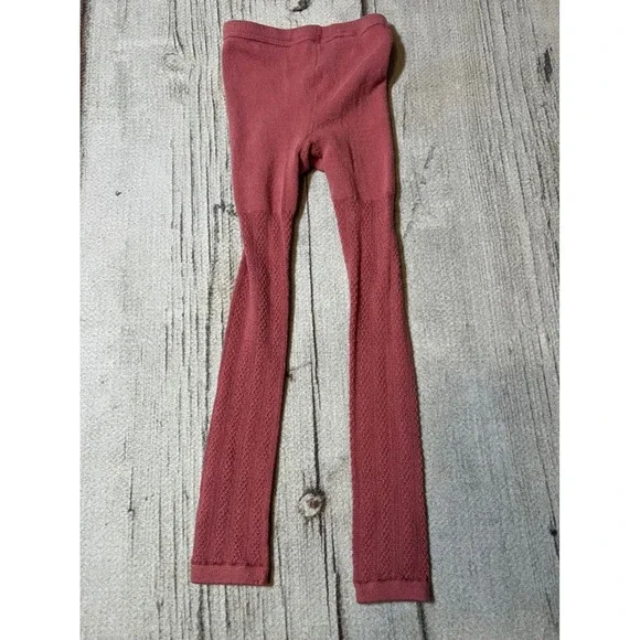 GAP‎ Kids Girls Rose Pink Textured Knit Tights Size S