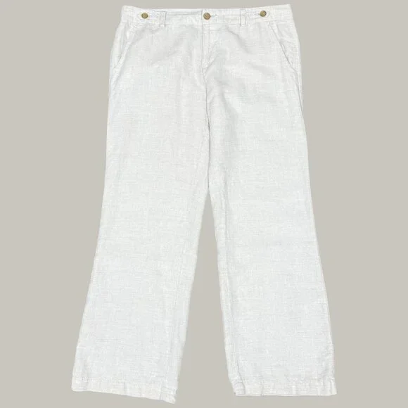 EUC Women's BANANA REPUBLIC Linen Flowy Wide Leg Pants‎ | Size 12