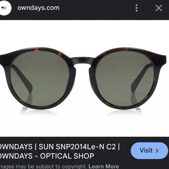 Owndays Japanese Brand Tortoise Shell Sunglasses