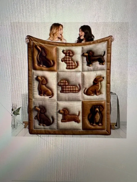 Dachshund Doxie Small Throw Blanket | Dog Lover Lap Blanket 29x39