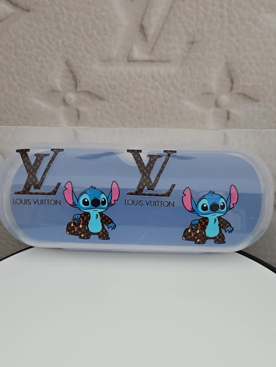 Lux Blue Stitch Eyewear Case