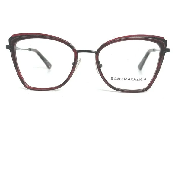 BCBGMAXAZRIA‎ Womens Cat Eye Eyeglasses Frame Delphine Wine Multi L135MM 21265