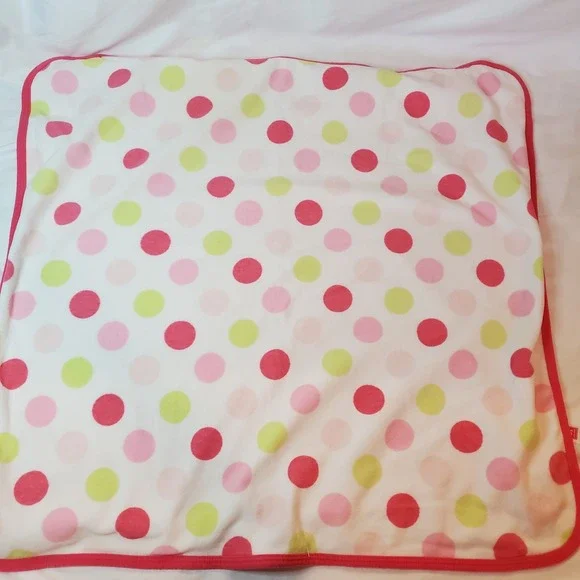 Carters Receiving‎ Security Baby Blanket Pink Green Polka Dot