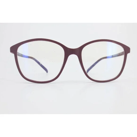 EyeBuyDirect Saint Lou Burgundy Eyeglasses Frames 53 17 141 C4 Matte Round Oval