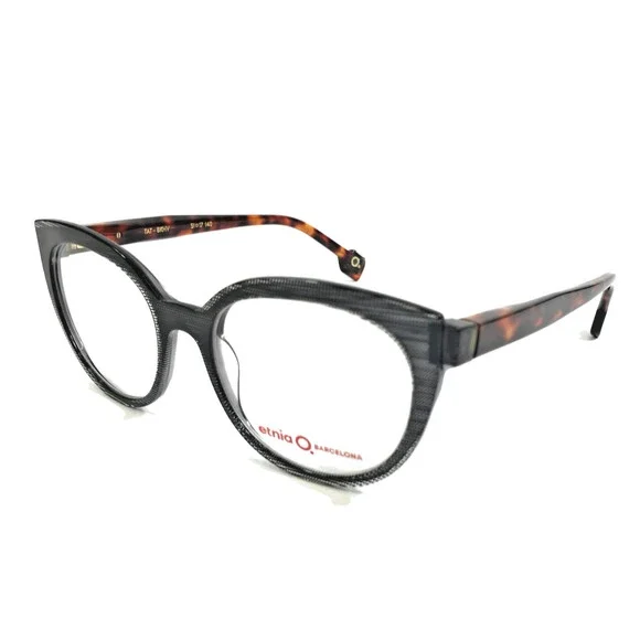 Etnia Barcelona Eyeglasses Frames TAT BKHV Black Havana Brown Cat Eye 51-17-140