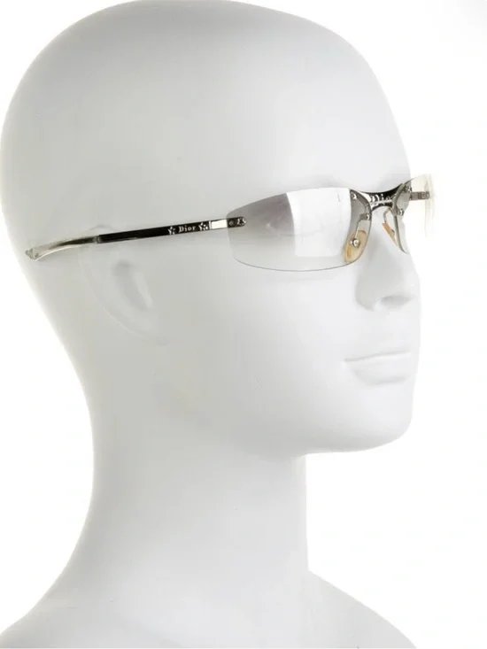 Dior Rimless Clear Lens Women’s Glasses with Silver Temples