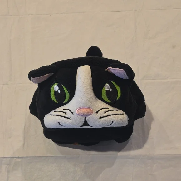 Comfy Critters Pillow Blanket Kids Travel Naptime Stuffed‎ Animal Black Cat