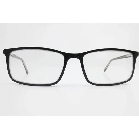 Robert Mitchel XL RMXL 7001 BK/CR Black Clear Rectangular Eyeglasses 59-18-145
