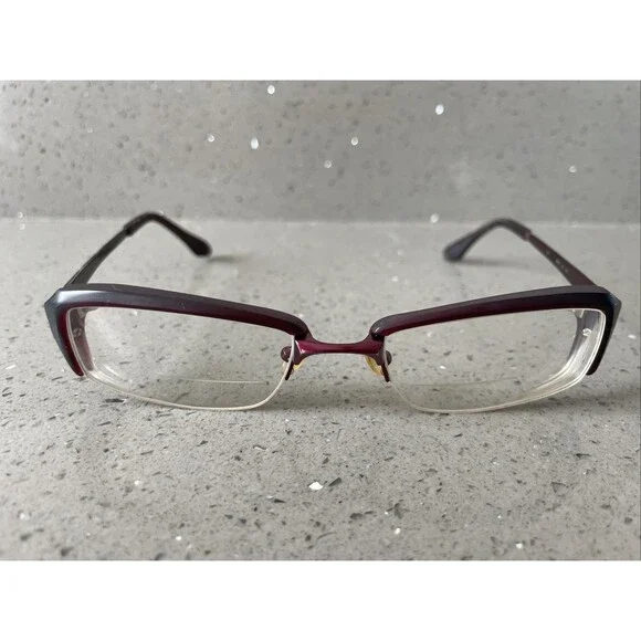 Essence Eyewear ES257 261 53-20-135 Burgundy Half Rim Eyeglasses Frames ONLY