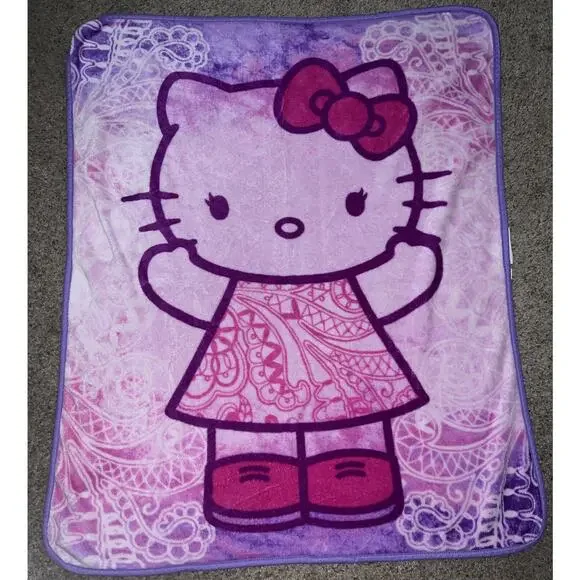 Kids Hello Kitty Plush Pink‎ Throw Blanket 38