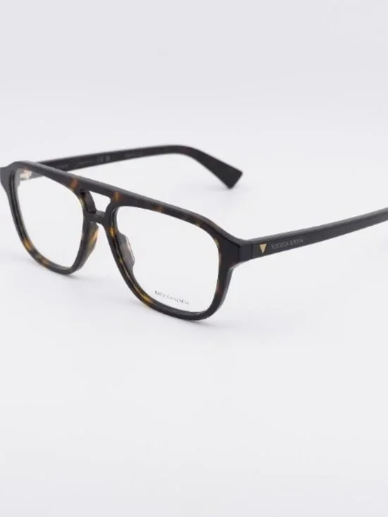 Bottega Veneta BV1294O 002 Eyeglasses Dark Havana 56mm Aviator Frame