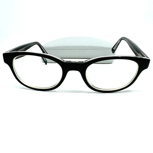 Warby Parker Eyeglasses Frame‎ WEBB 102 48-20-145 Black Crystal Full Rim H9506