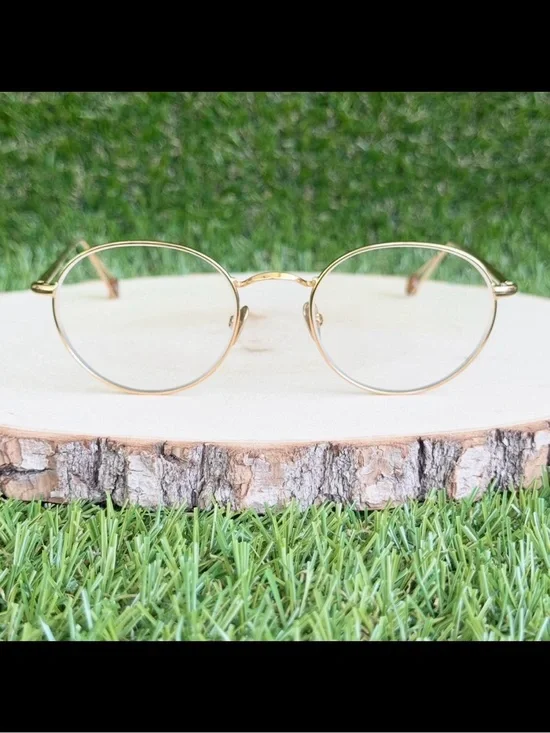 AHLEM Monge Eyeglasses Frame Champagne Gold 22k Electroplated Handmade France