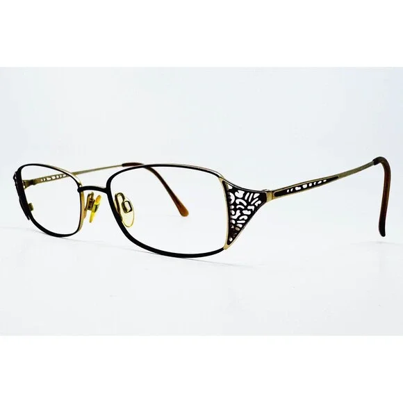 Sophia Loren Zyloware Eyeglass Frames Womens Gold M177 Filigree 51-16-135