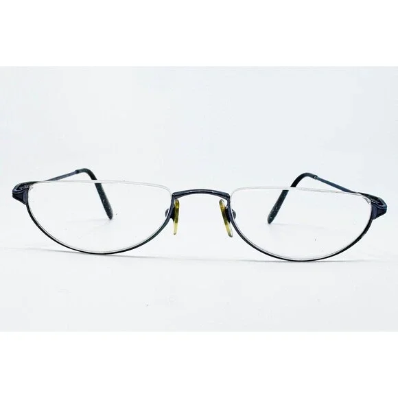 Luxottica Eyeglasses Unisex Black Titanium Half Rim Frame 1514 4045 51-20-135