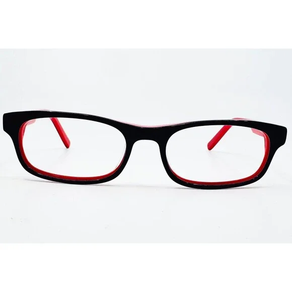 Eyeglasses Frames Mens Womens Black Red FM17110 Rectangle 50-17-135