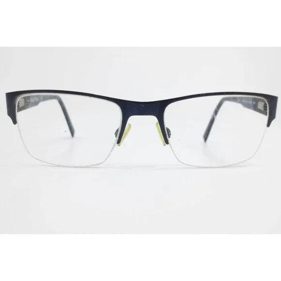Nautica Mens N7261 316 Navy Blue Semi Rimless Rectangular Eyeglass Frames