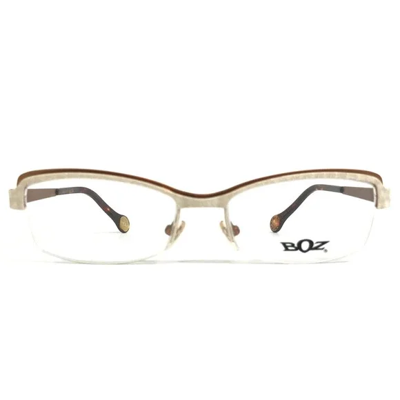 BOZ Eyeglasses Frames VIOLET 1292 Gold Copper Cat Eye Half Rim 53-17-140