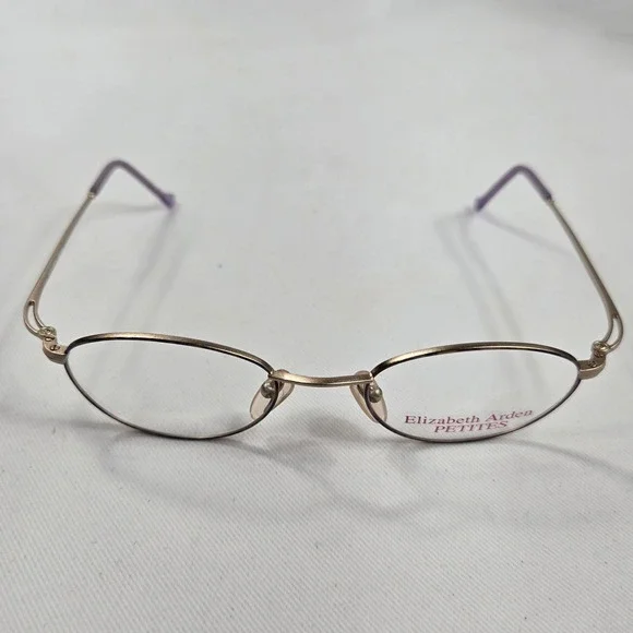 Elizabeth Arden Petites Eyeglasses Frames Gold Purple Small 48-19-135 New‎