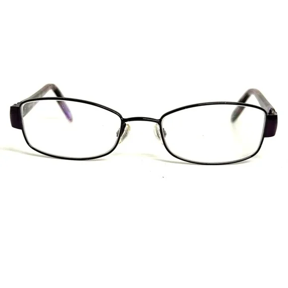 Ellen Tracy Katori Eggplant Purple Oval Eyeglass Frames 50-18-130 Tortoise